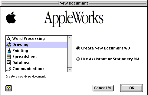 new drawing document