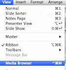 View Ribbon and Media Browser